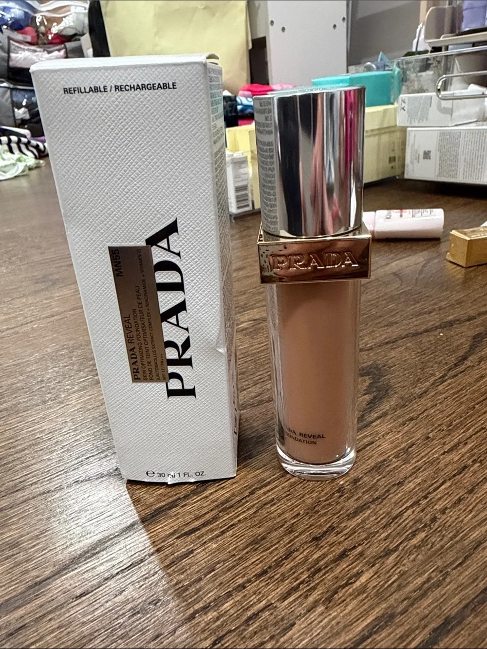 Prada Reveal skin optimizing Foundation- MN55